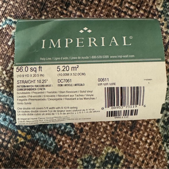 Vintage Imperial Wallpaper  Roll Rust with ivory print  Luxury DC7961 / - Picture 4 of 5